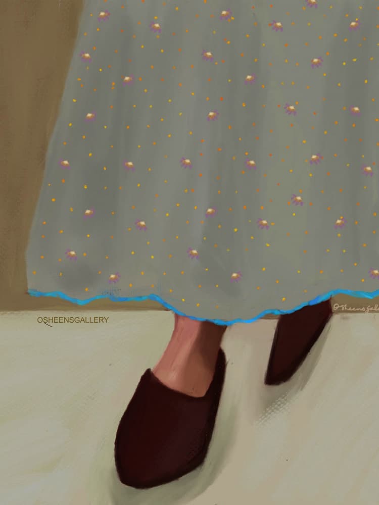 Walking in Polka Dots by Osheensgallery — canvas wall art