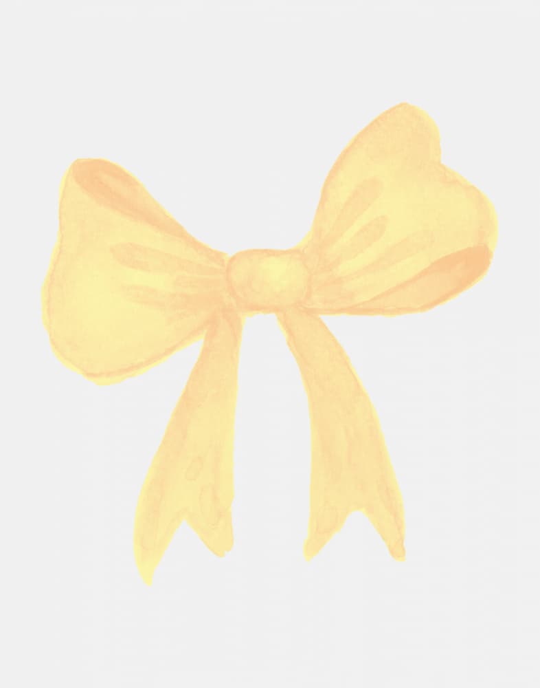 Simple Yellow Bow by Jolly and Dash — canvas wall art