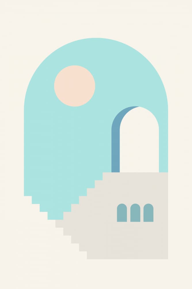 Arched Sky Steps by jay stanley — canvas wall art