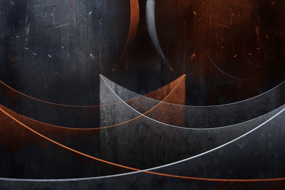 Dynamic Metallic Curves by Greetje van Son — canvas wall art