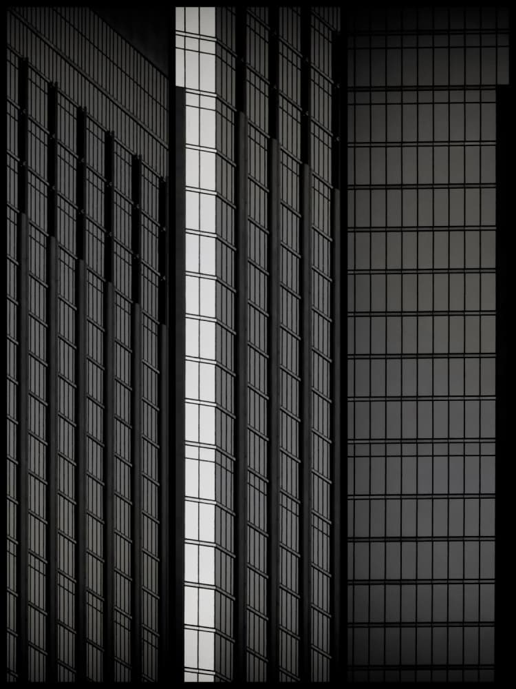 Geometric Building Reflections by Mathilde Guillemot — canvas wall art