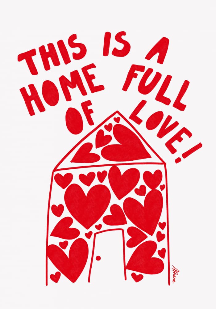 A home full of love by Athene Fritsch — canvas wall art
