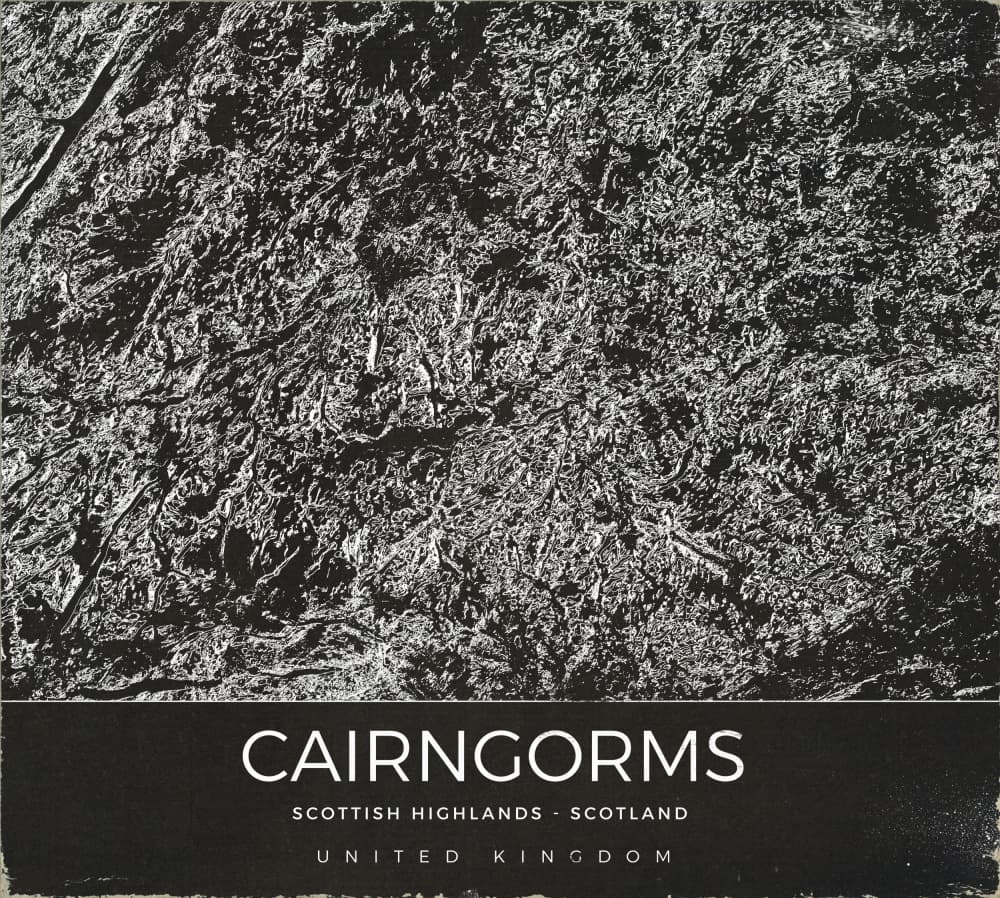 Cairngorms Monochrome Texture by Nicholas — canvas wall art