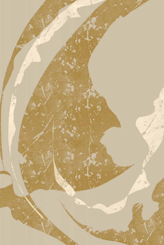 Textured Gold Abstract Flow by Yuli Saputra — canvas wall art