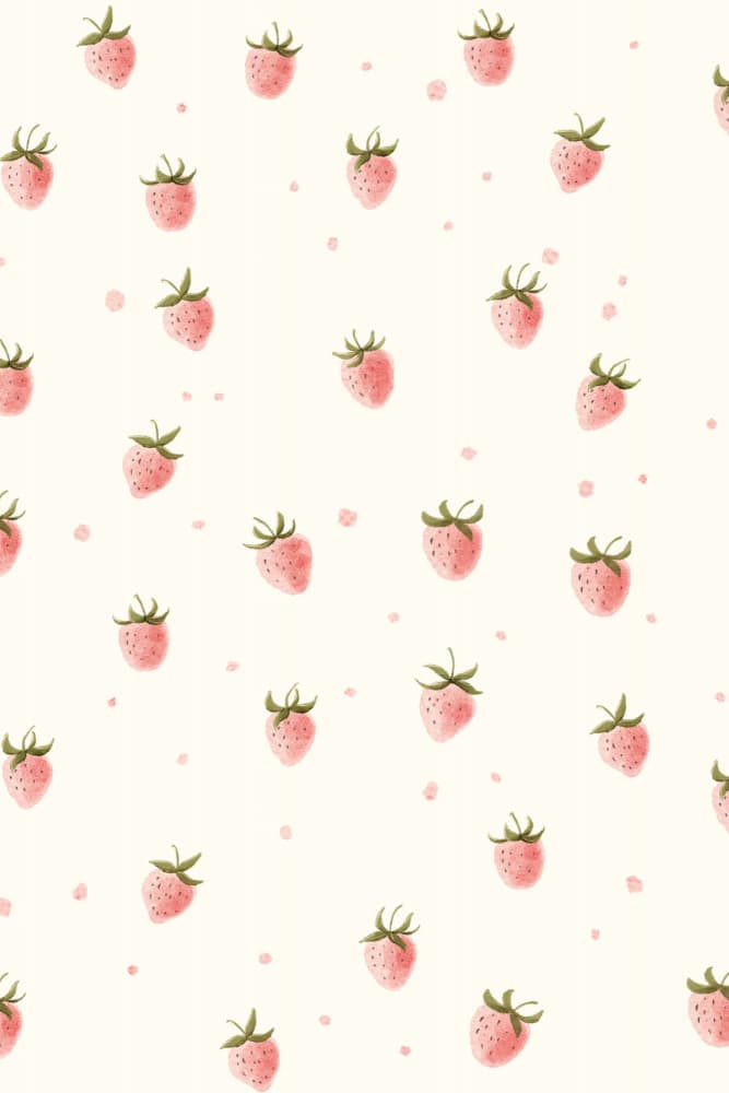 Cute Strawberry Pattern by Xuan Thai — canvas wall art