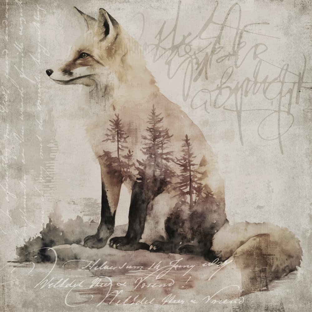 Forest Fox Spirit by Andrea Haase — canvas wall art