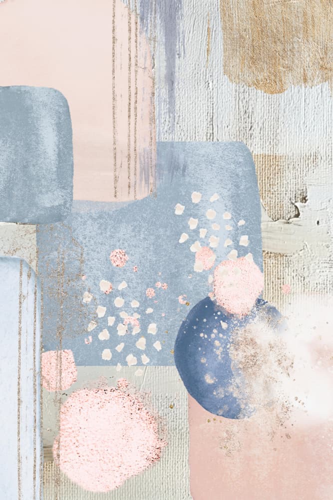 Gentle Blush Blues by Sally Ann Moss — canvas wall art