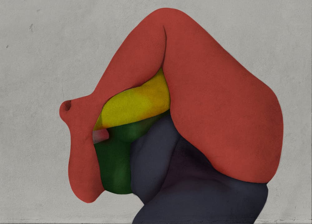 Intertwined Abstract Forms by Fuyuki Hattori — canvas wall art