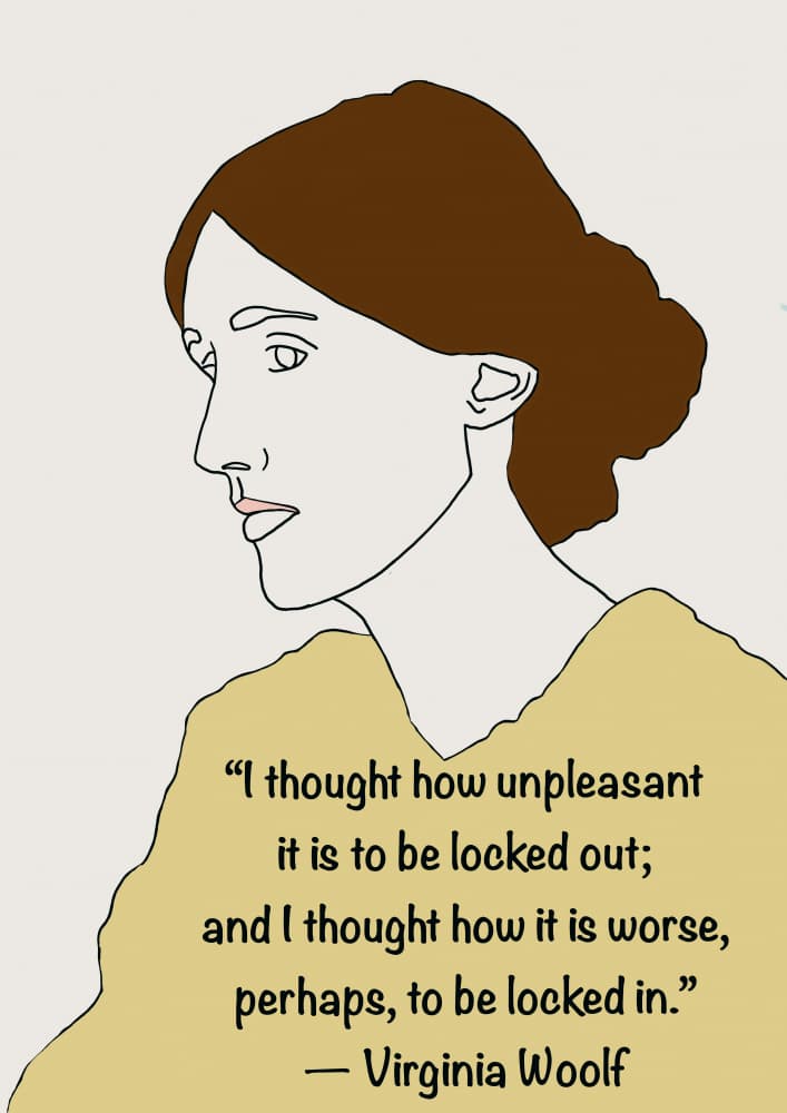 Virginia Woolf Literary Quote by Sharyn Bursic — canvas wall art
