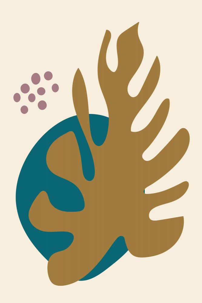Abstract Monstera Shapes by Dina Dankers — canvas wall art