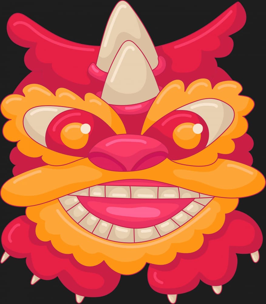 Vibrant Monster Smile by Marika Barsrsind — canvas wall art