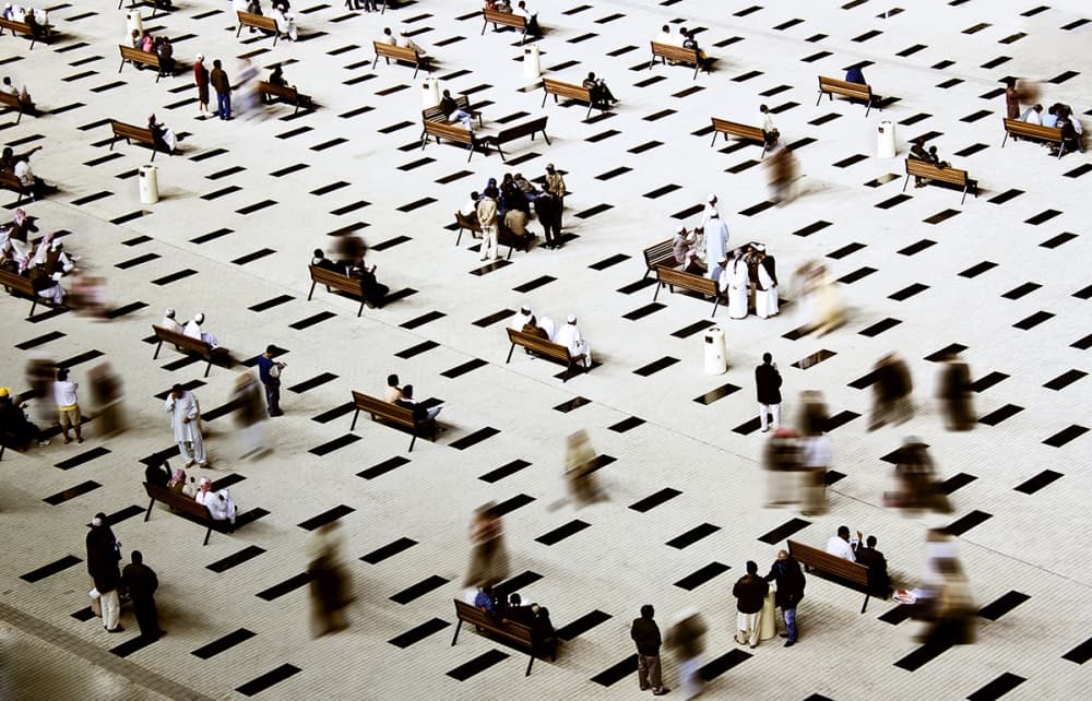 Movement in the Plaza by Naufal — canvas wall art