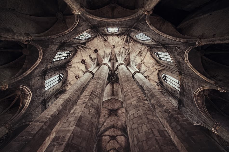 Grand Gothic Interior by Martin Marcisovsky — canvas wall art