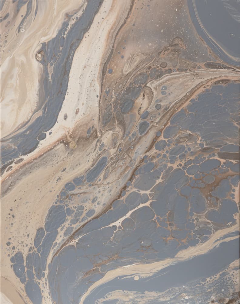 Grey Beige Fluid Marble by Anastasiya Devochkina — canvas wall art