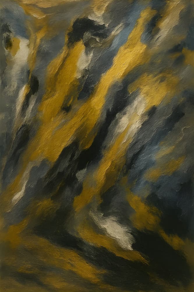 Dynamic Gold Flow by HUGO — canvas wall art