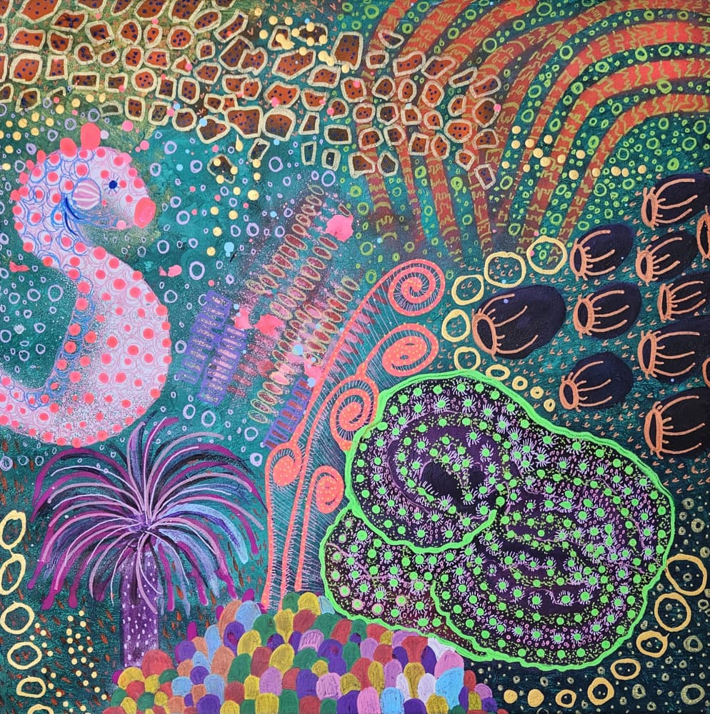 Whimsical Underwater Seahorse