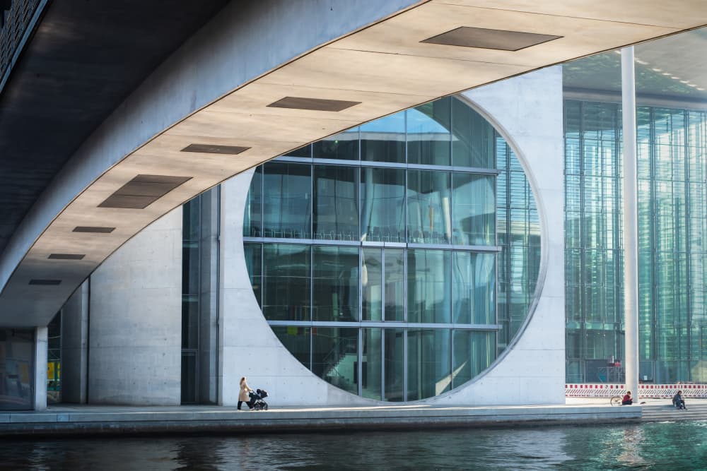 City Archway Reflections by Michel Groleau — canvas wall art