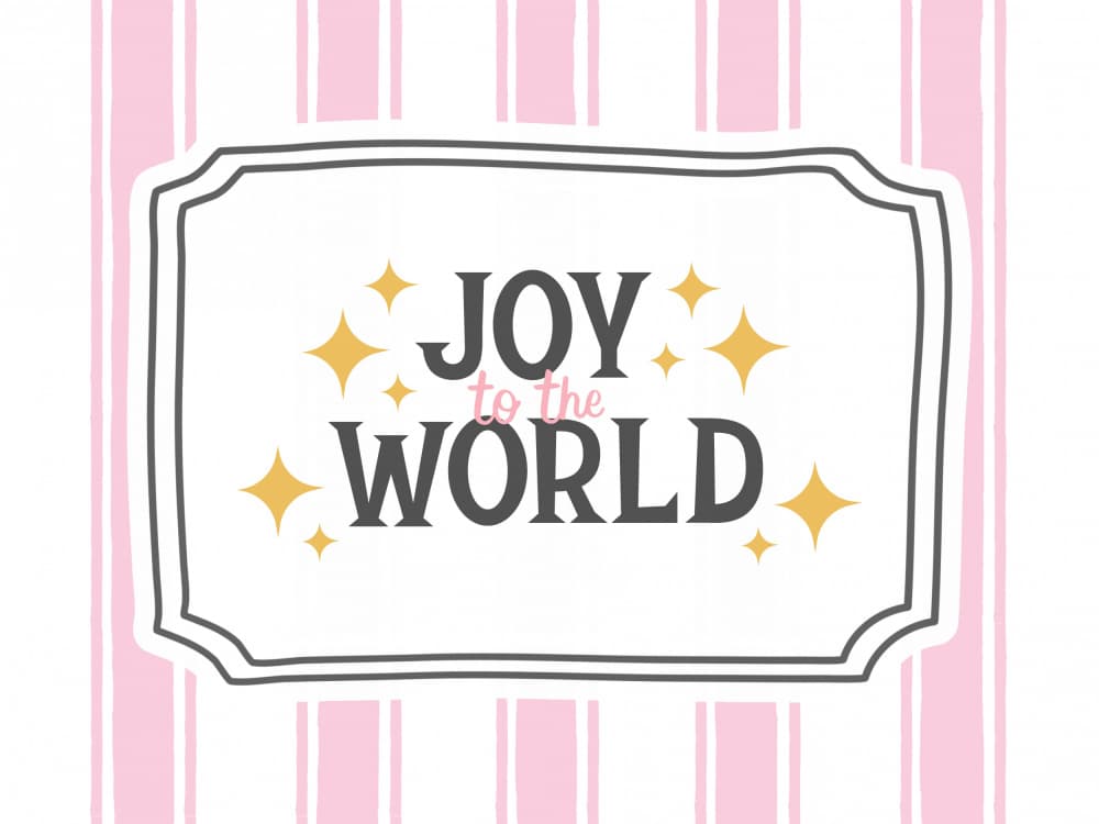 Joy To The World Sparkles by Jolly and Dash — canvas wall art