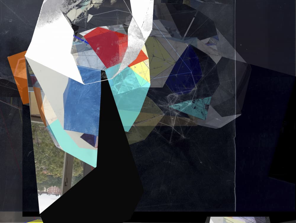 Colorful Geometric Layers by Stefan Fransson — canvas wall art