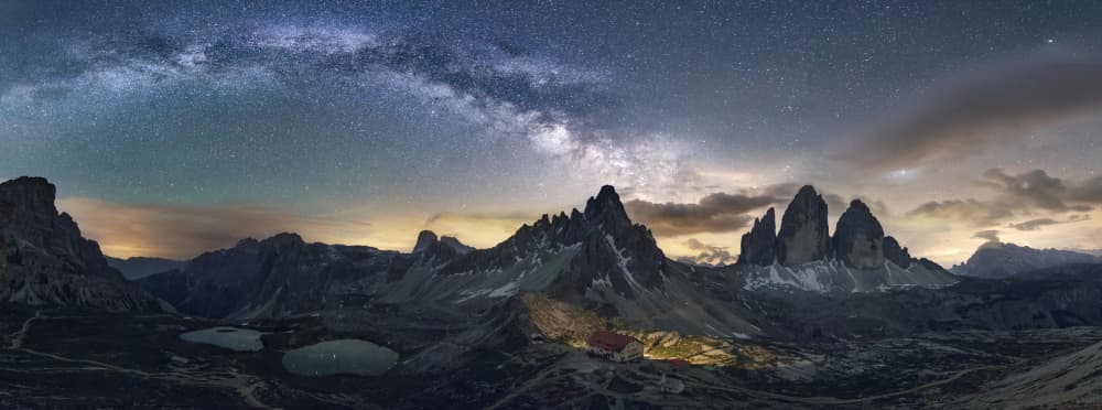 Milky Way Mountain Night by Pilar Hm — canvas wall art