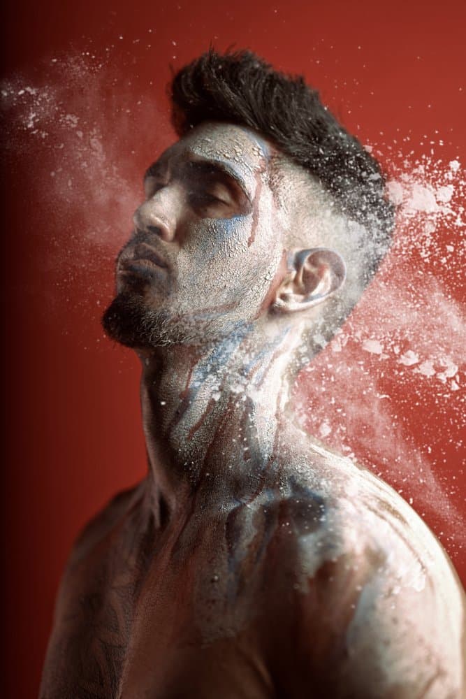 Dynamic Powder Portrait by Yasin Hasanian — canvas wall art