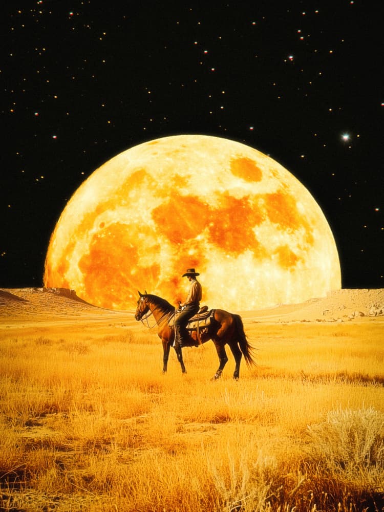 Lunar Cowboy by Taudalpoi — canvas wall art