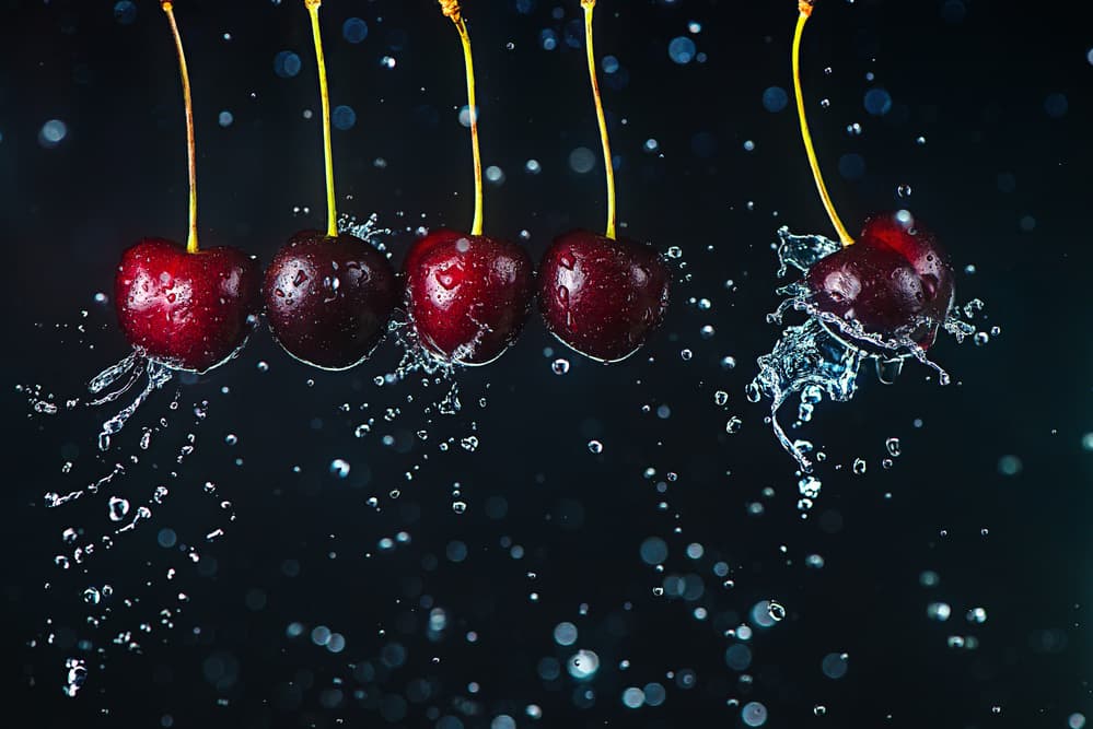 Fresh Cherry Splash by Dina Belenko — canvas wall art