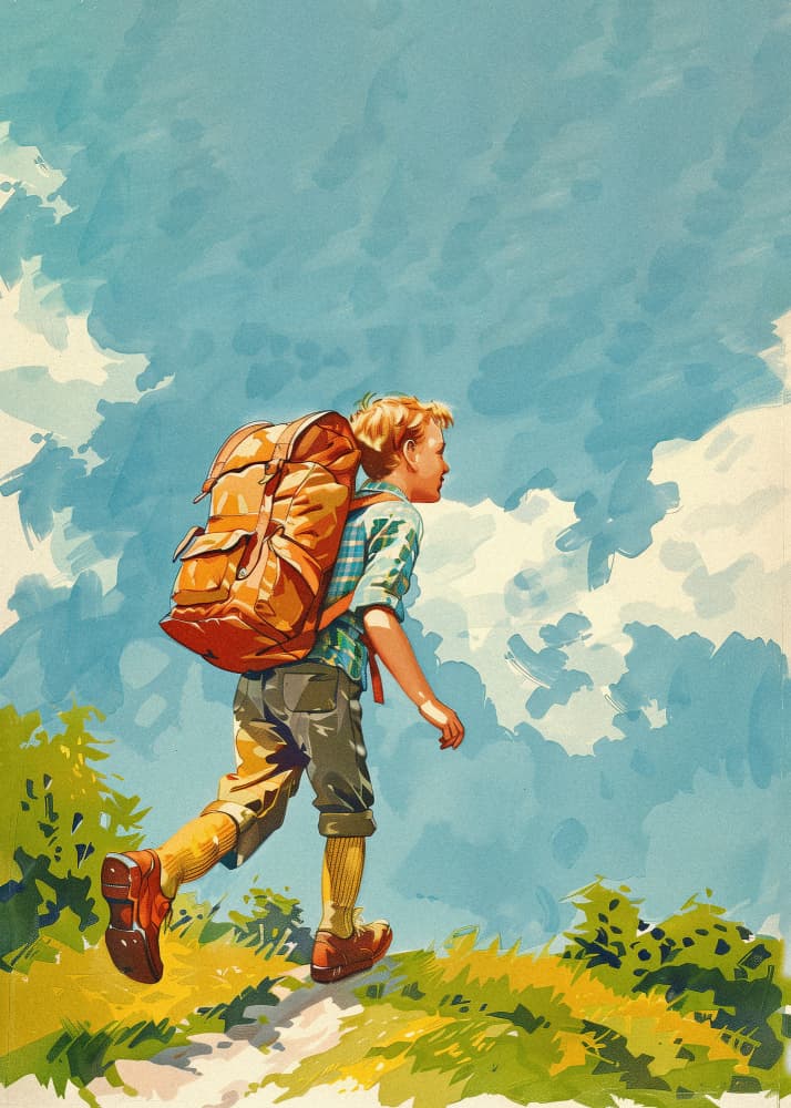Young Hiker's Journey by Pictufy Studio IV — canvas wall art