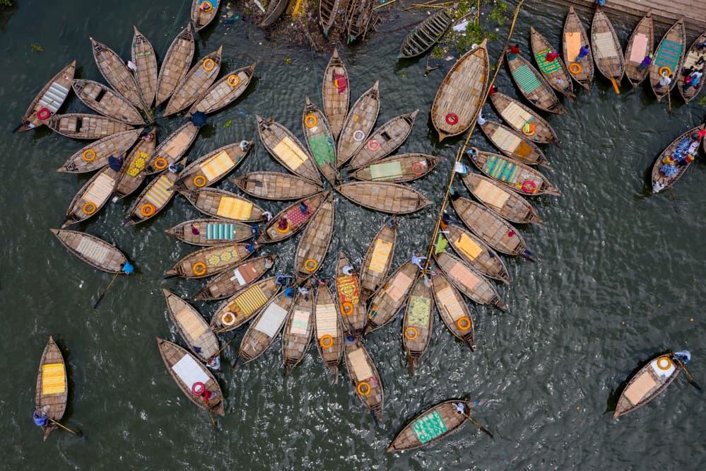 Vibrant Floating Market by Azim Khan Ronnie — canvas wall art
