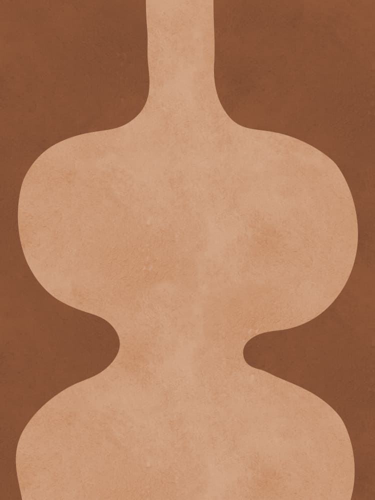 Organic Terracotta Curves by Vitor Costa — canvas wall art