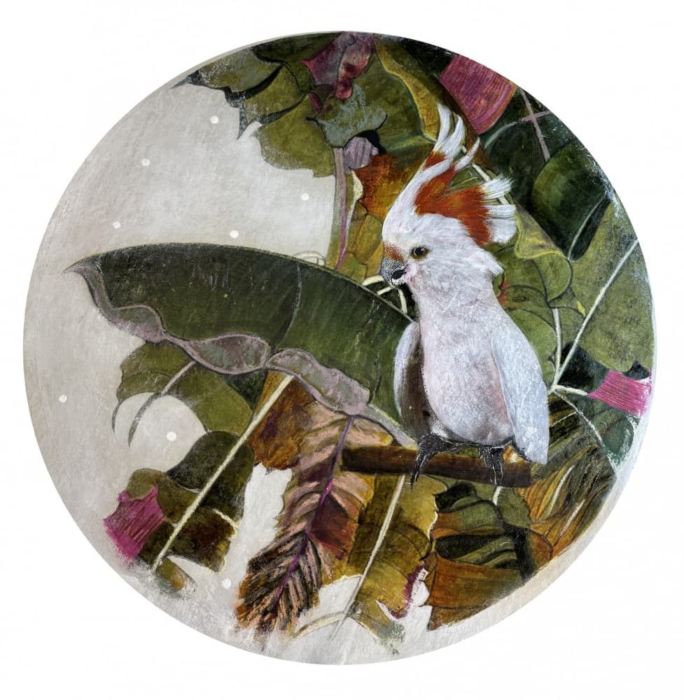 White Cockatoo In Jungle by Karenina Fabrizzi — canvas wall art