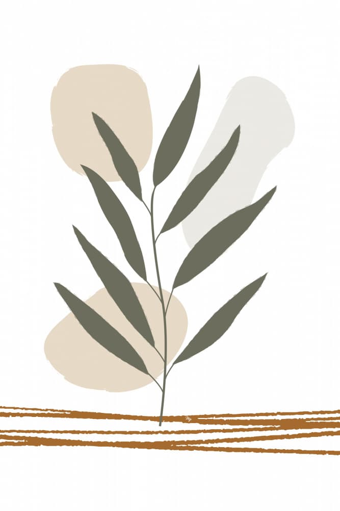 Minimalist Botanical Branch by Martina — canvas wall art