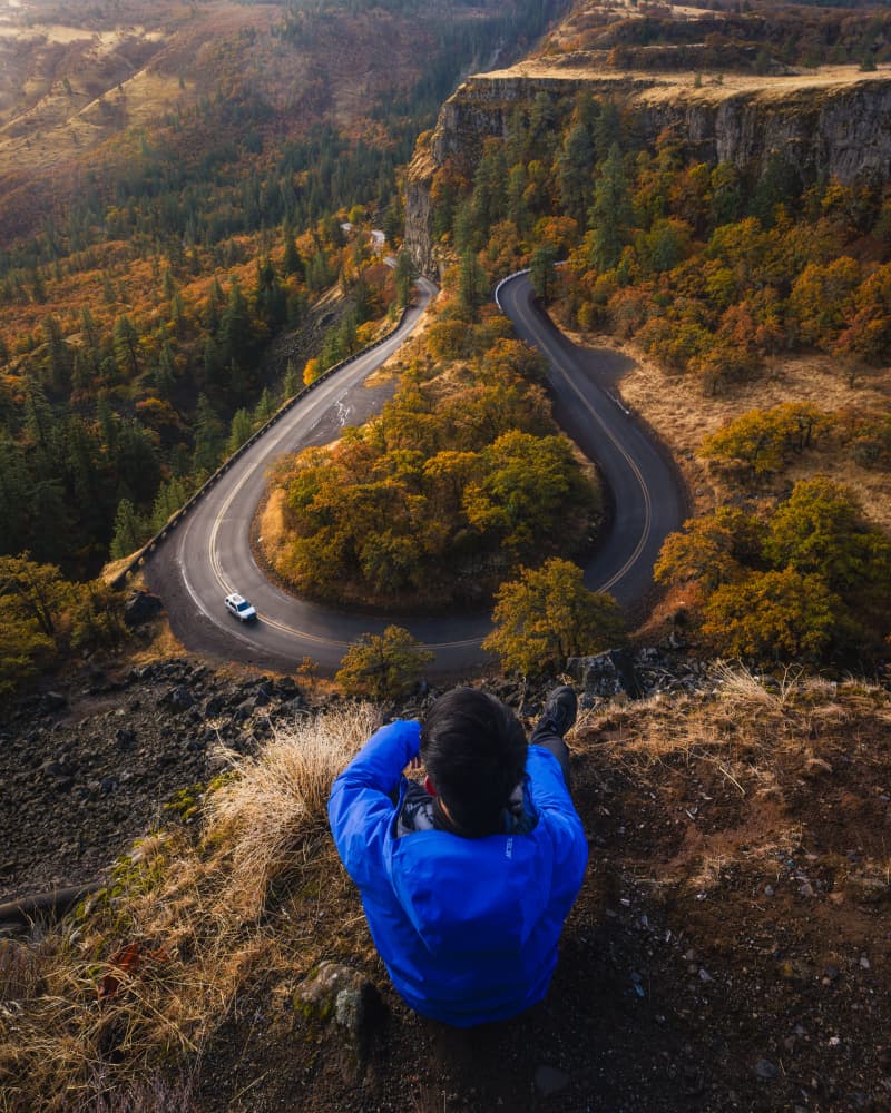 Autumn Road Vista by Junhao Wang — canvas wall art