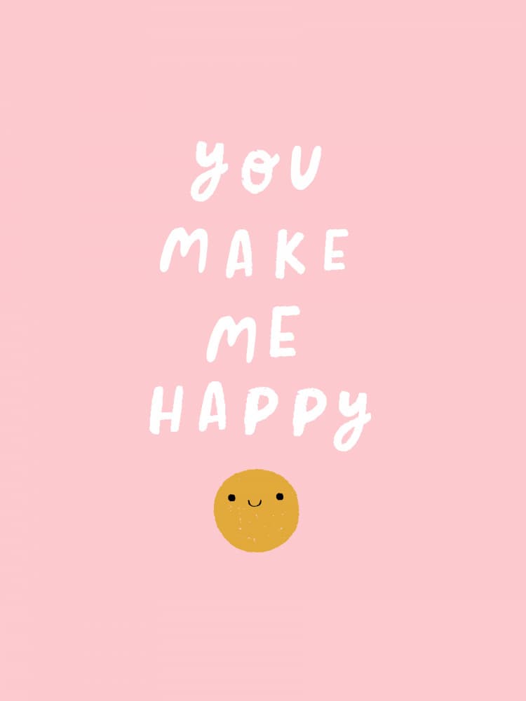You Make Me Happy by Aislinn Simmonds — canvas wall art