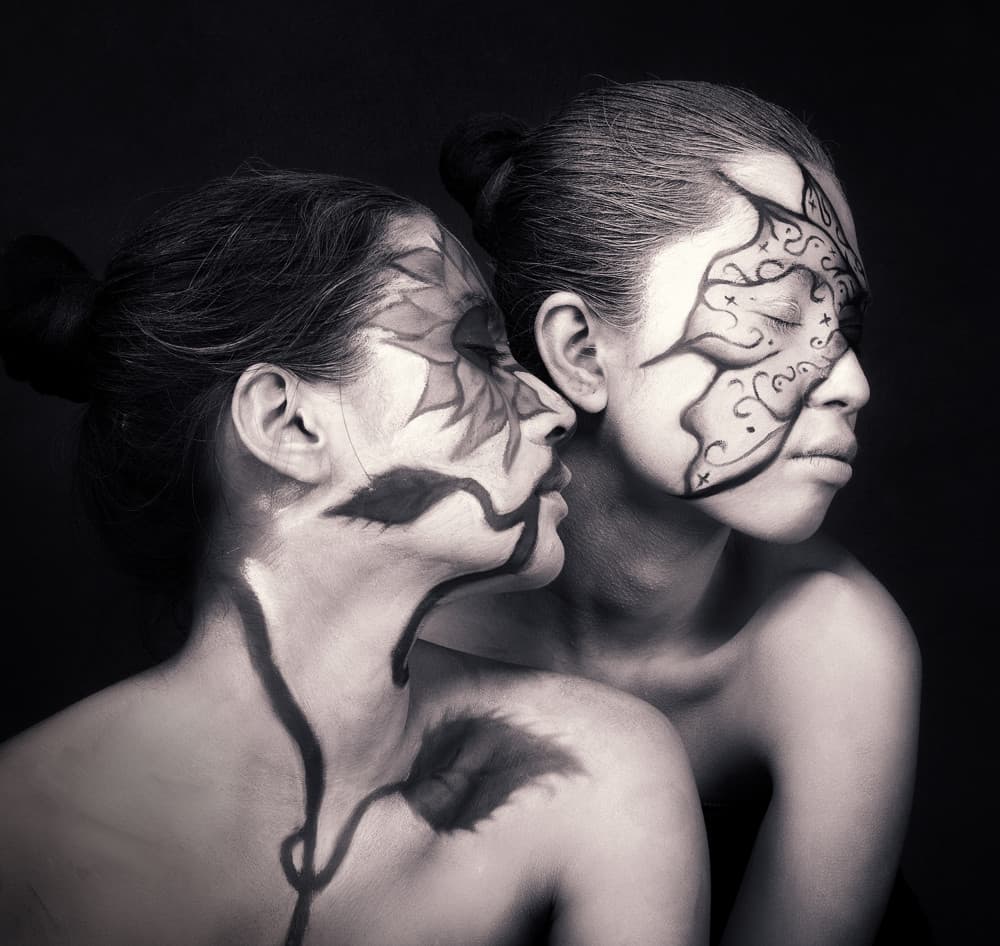 Mysterious Painted Faces by Hari Sulistiawan — canvas wall art