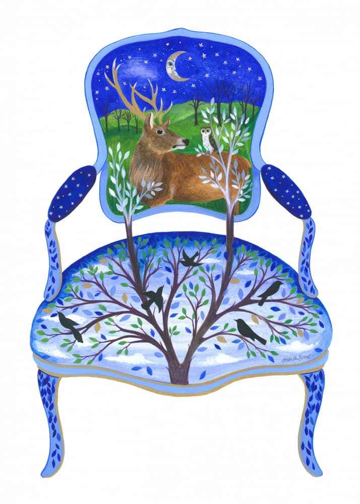 Stag Armchair by Isabelle Brent — canvas wall art