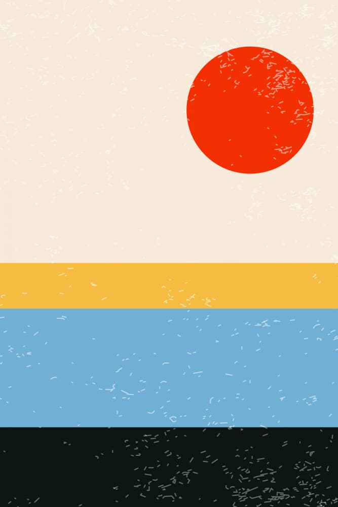 Red Sun Over Horizon by jay stanley — canvas wall art