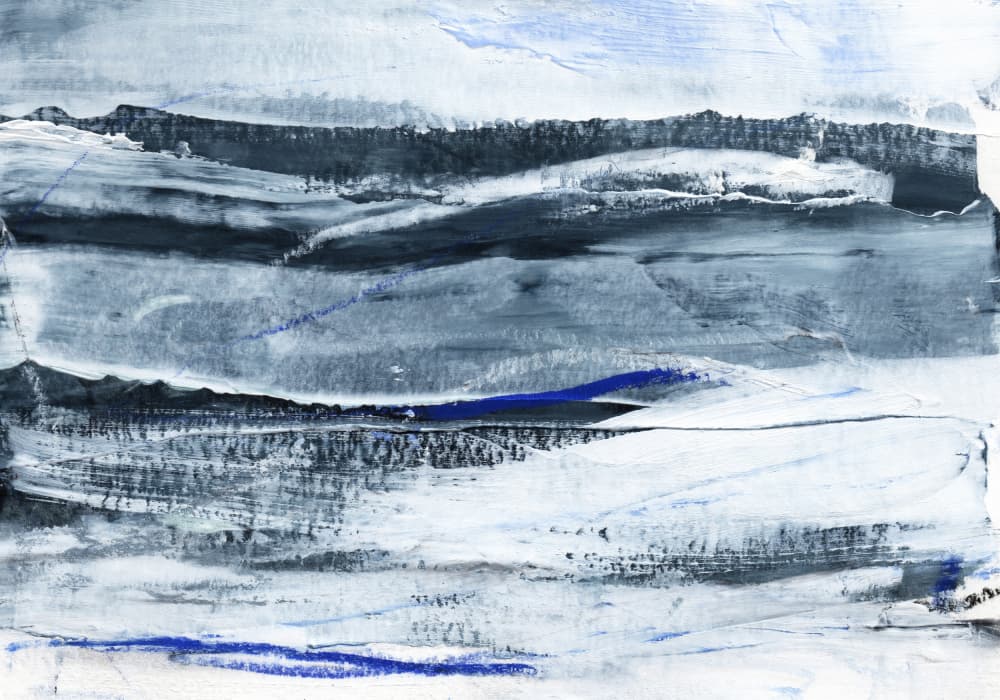 Serene Blue Abstraction by uplusmestudio — canvas wall art