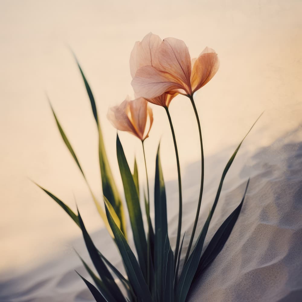 Desert Blossom Glow by Treechild — canvas wall art