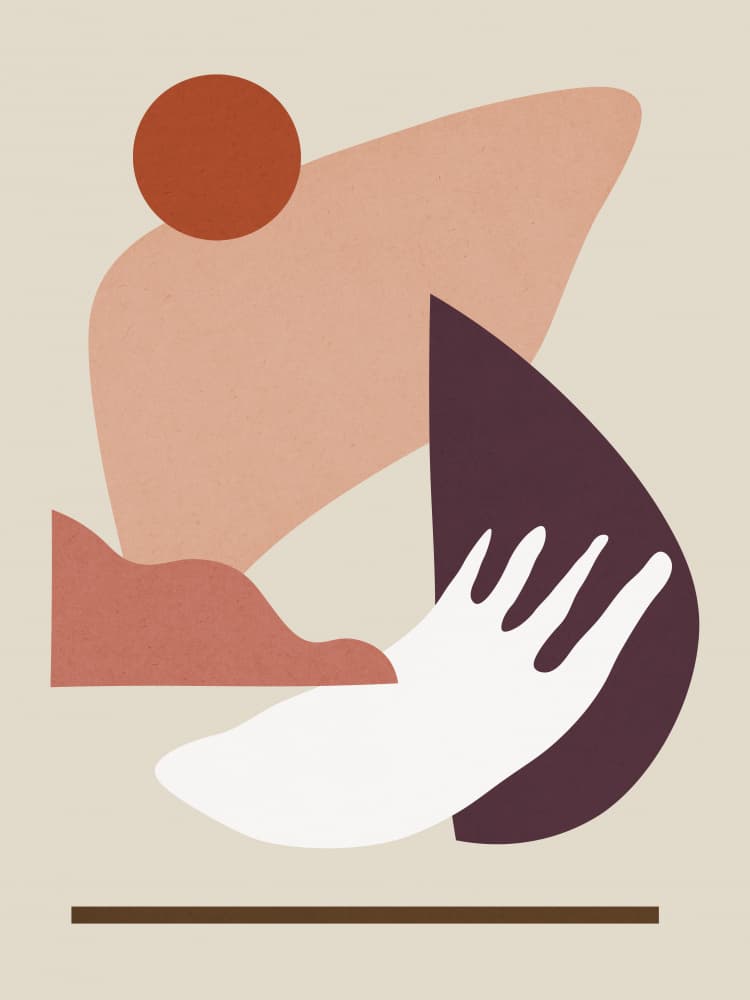 Organic Abstract Hand by Vitor Costa — canvas wall art