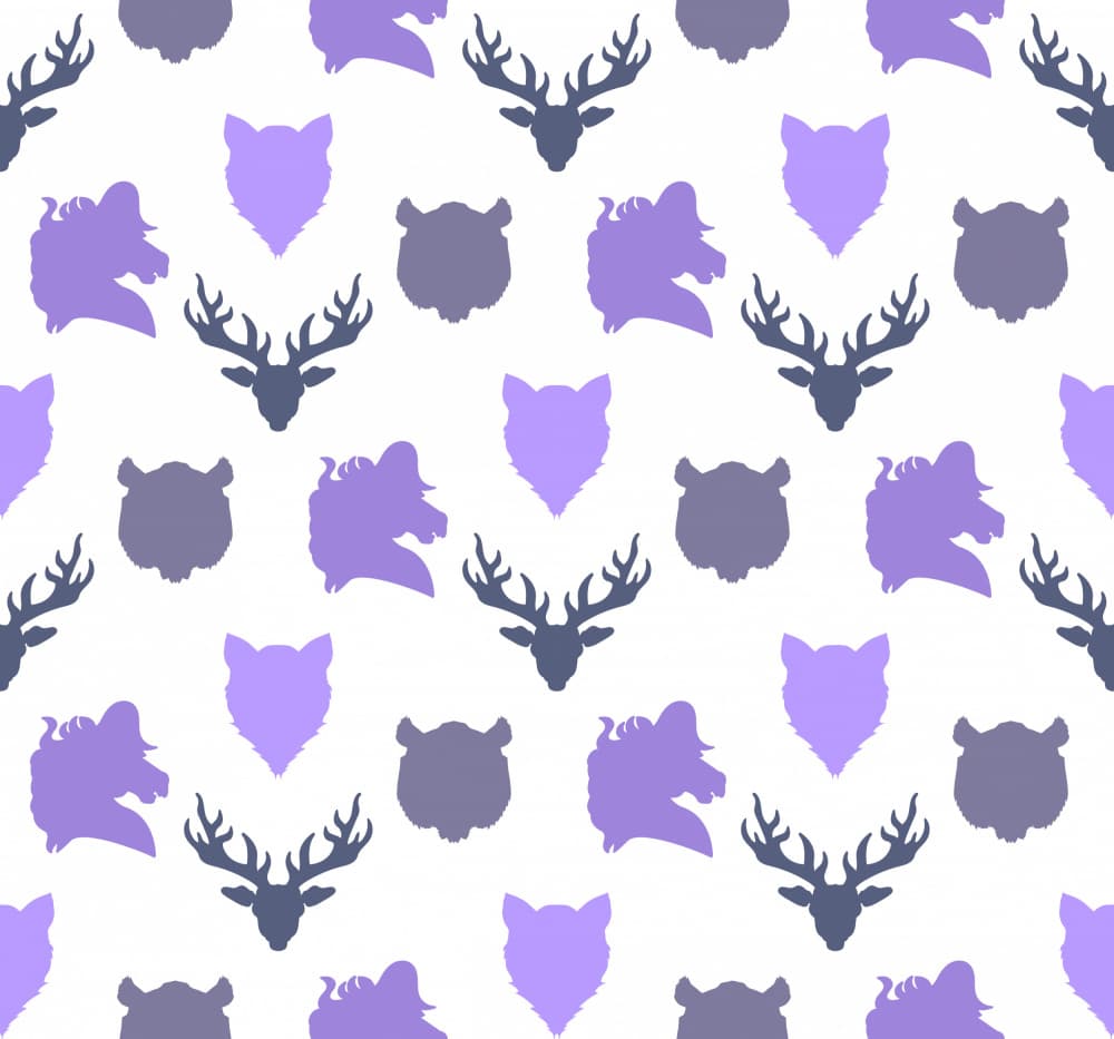 Wild Animal Silhouettes by Marika Barsrsind — canvas wall art