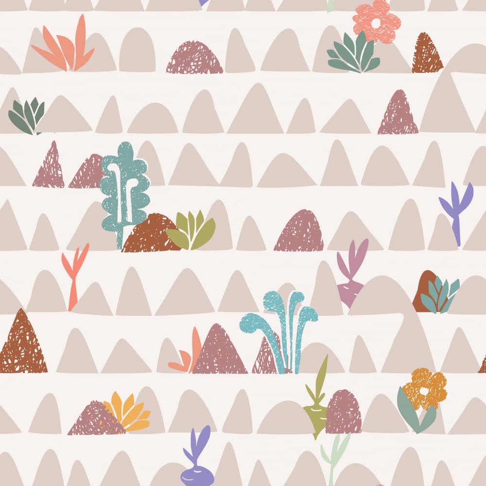 Whimsical Hillside Plants by Annick — canvas wall art