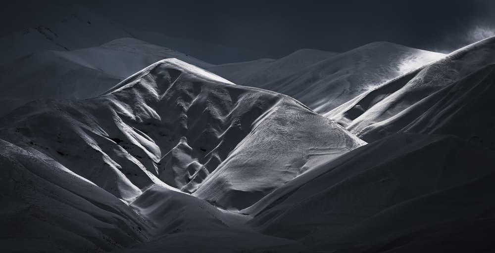 Sunlit Mountain Ridges by Majid Behzad — canvas wall art