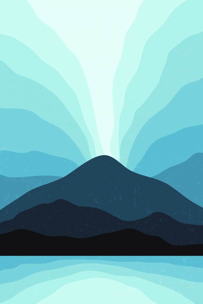Radiant Blue Mountain Serenity by jay stanley — canvas wall art