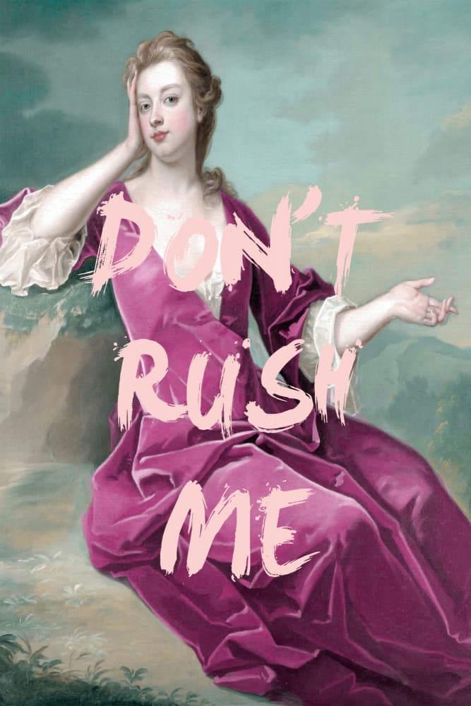 Don't Rush Me Portrait by Talitha McQueen — canvas wall art