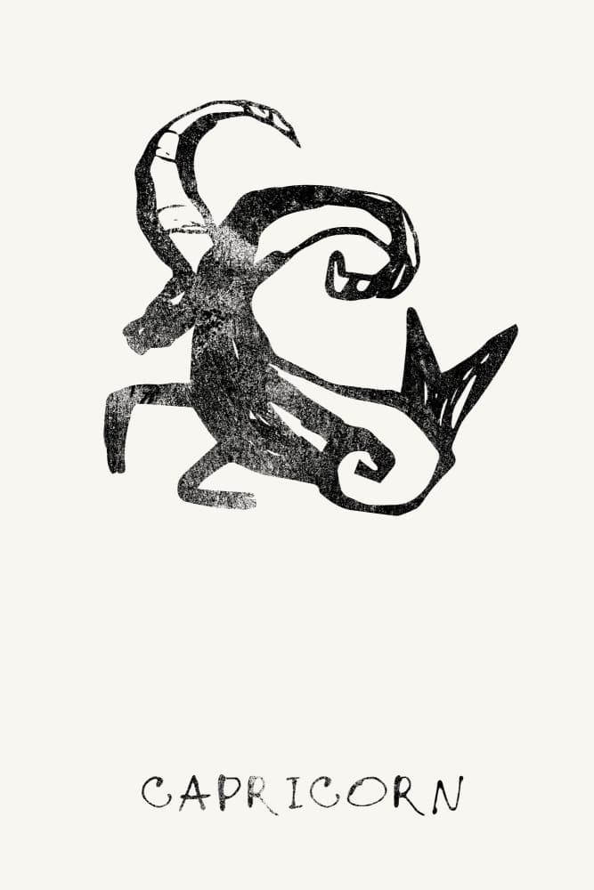 Capricorn Zodiac Symbol by Treechild — canvas wall art