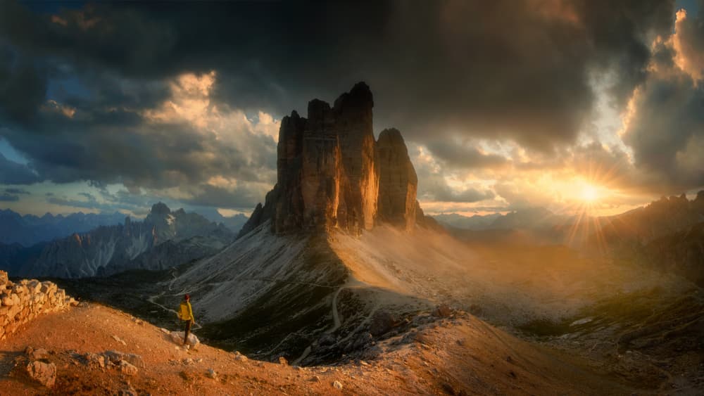 Golden Mountain Sunset by Tomasz Rojek — canvas wall art