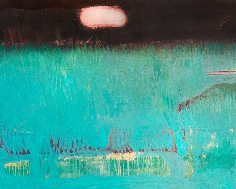 Moonlit Green Field by Joackim Schou Dahle — canvas wall art