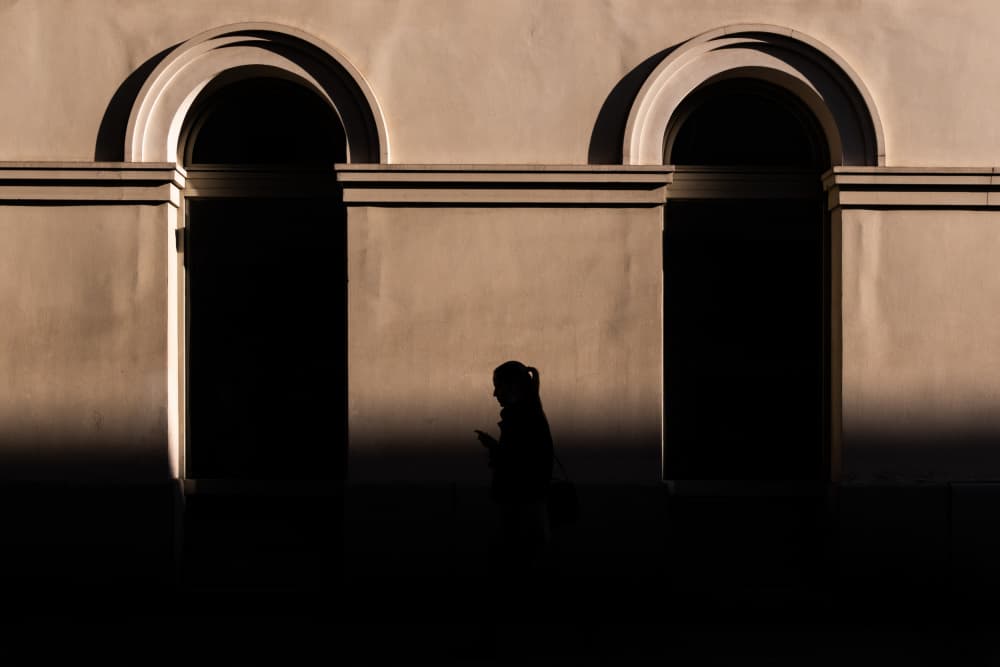 Urban Archway Silhouette by Kelemen Sándor — canvas wall art