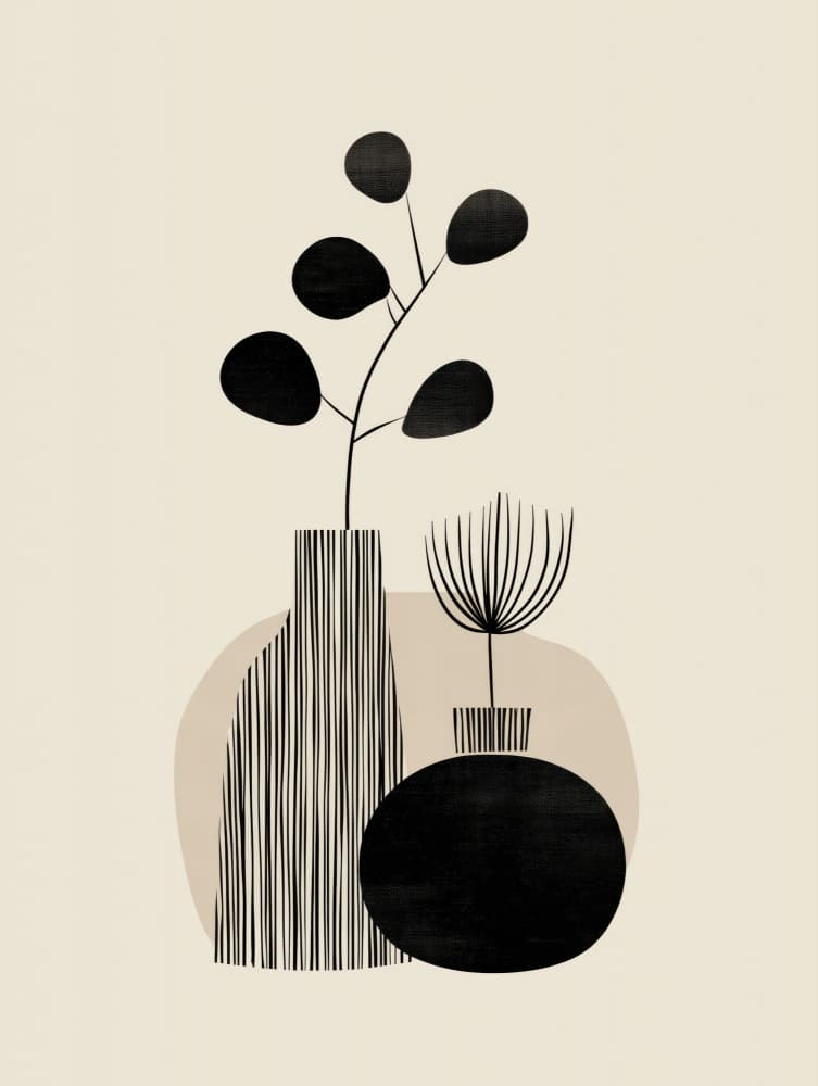 Minimalist Vases and Plants by Imaginative — canvas wall art